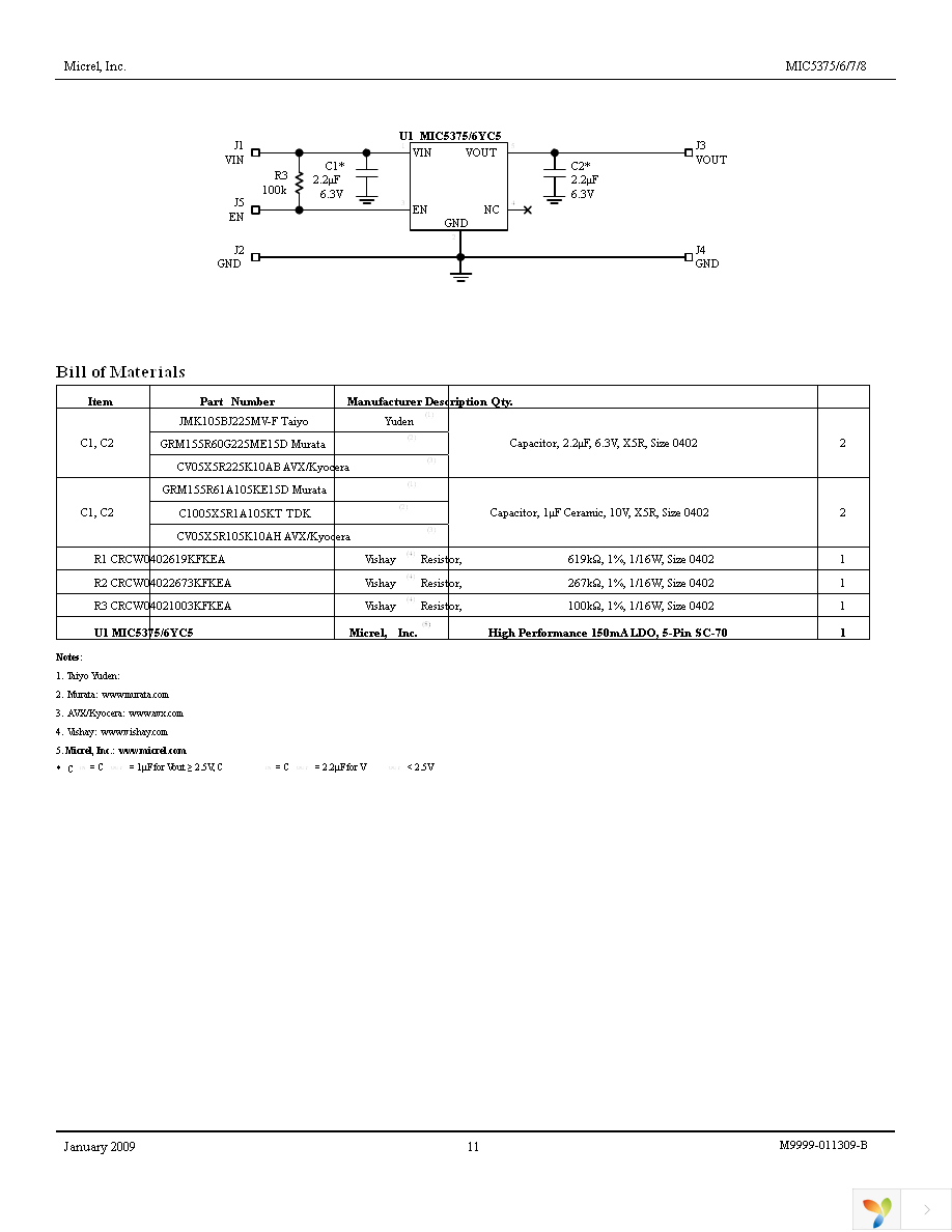 MIC5377YC5 TR Page 11